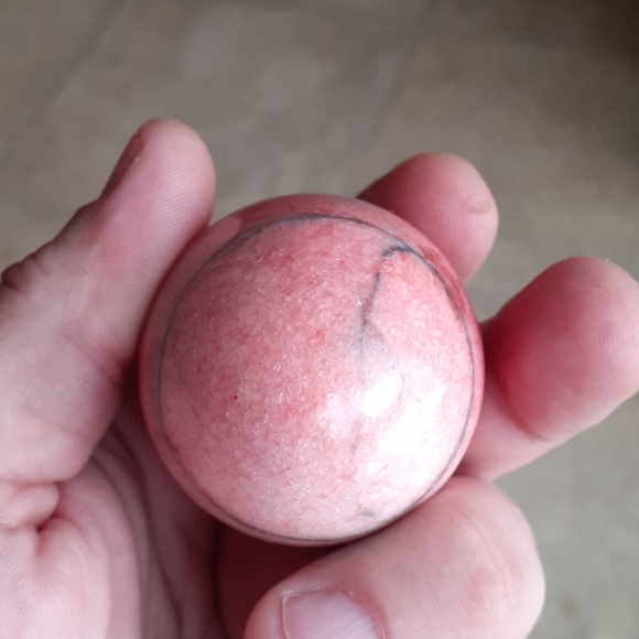 Antigue Pink Egyptian Marble egg - Picture 5 of 5